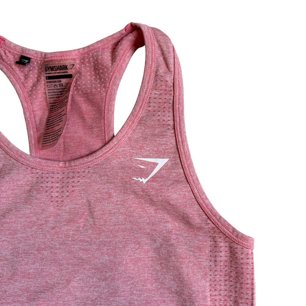 Gymshark Vital Seamless Racerback Tank Top (Pink Marl) - Size Small - Picture 4 of 8
